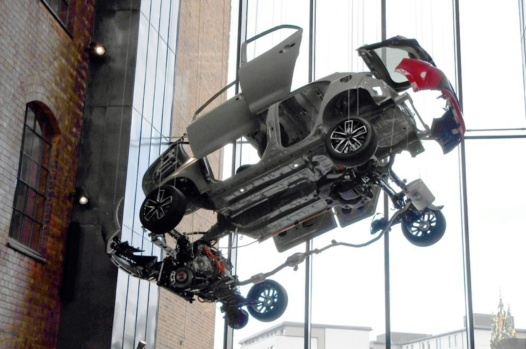 Suspended Toyota Corolla – Museum of Making [c] Derby Museums