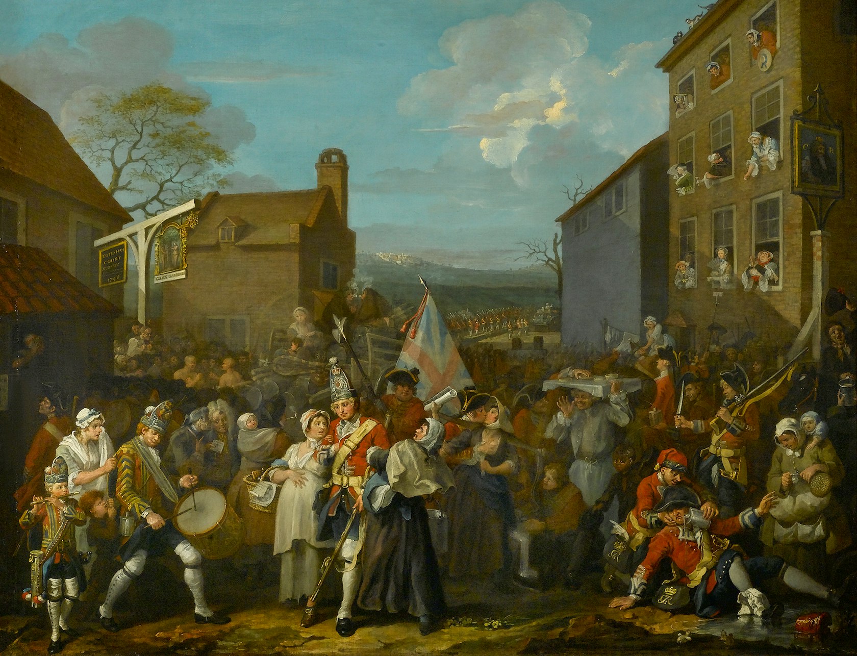William Hogarth, The March of the Guards to Finchley, 1749-1750, oil on canvas (c) The Foundling Museum, London &#8211; medium res