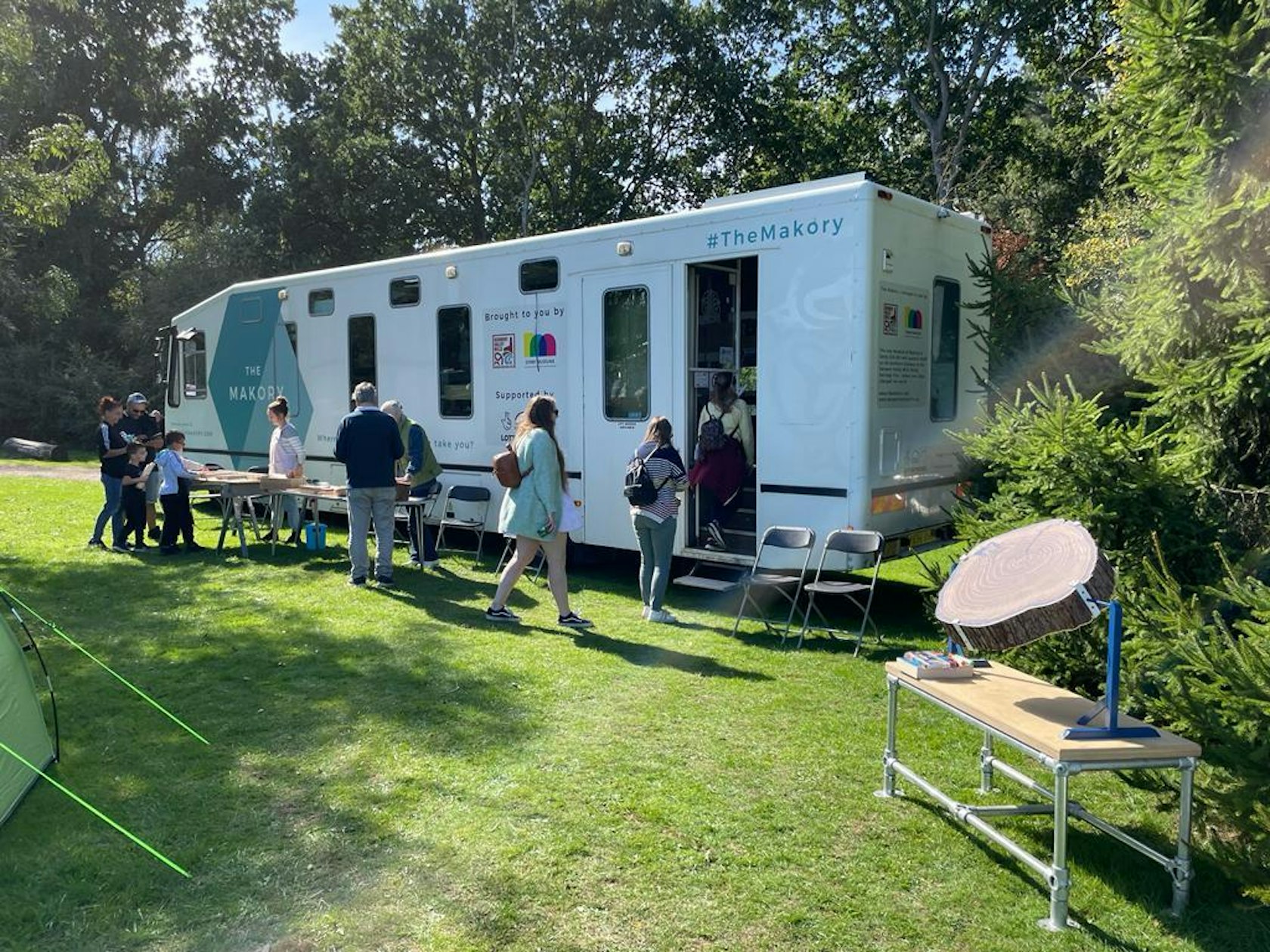 The Makory (mobile Museum of Making) at Derbyshire Woodland Festival [c] Derby Museums