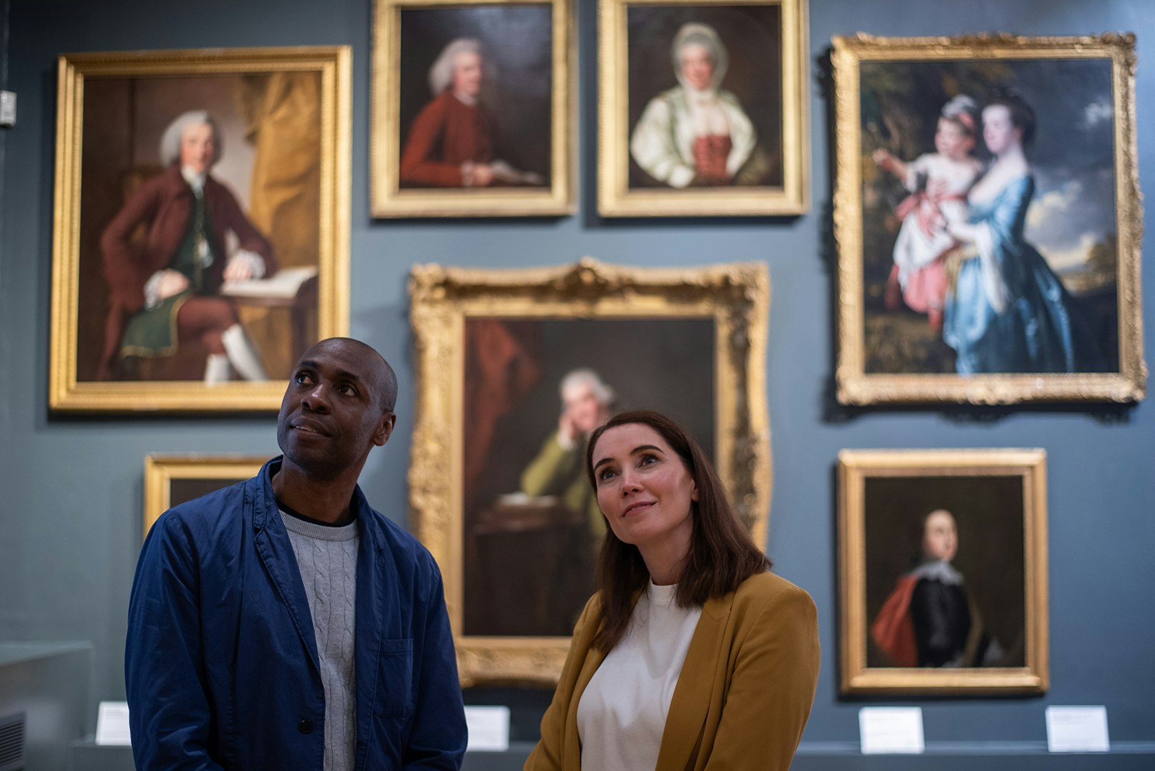 Friends admiring Derby Museum and Art Gallery, Joseph Wright, credit Visit Derby