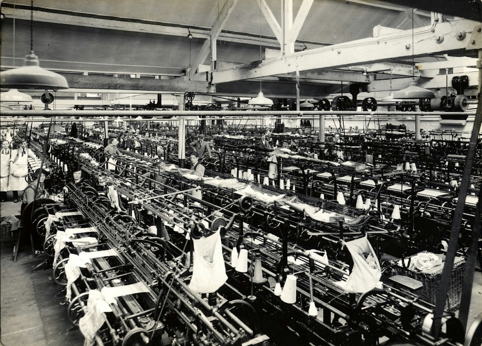 Workers at the John Smedley knitting factory in Lea Bridge, Derbyshire, 1927, courtesy John Smedley Archive Charitable Trust