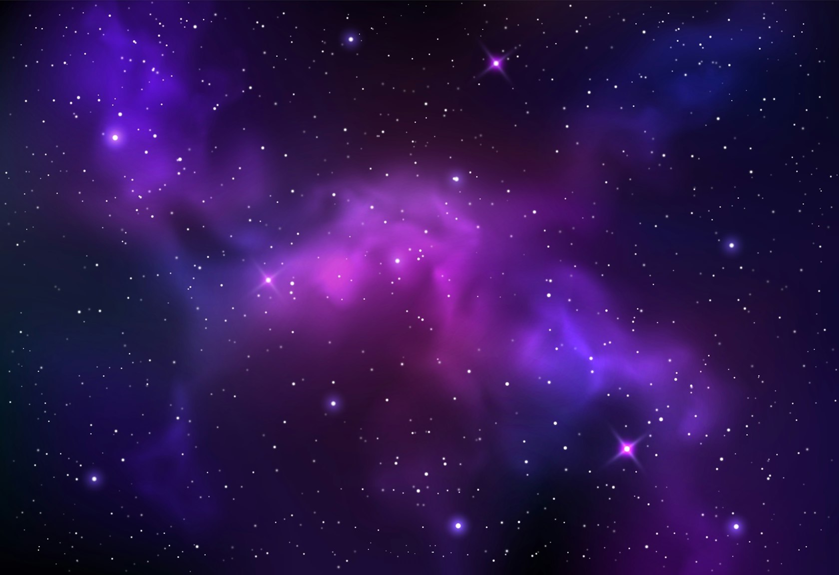 Vector,Colorful,Abstract,Universe,Backgroud,With,Galaxies,And,Glowing,Stars